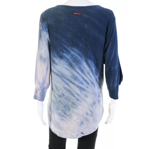 Hard Tail Tie Dye Print 3/4 Sleeve Blouse - Picture 3 of 5